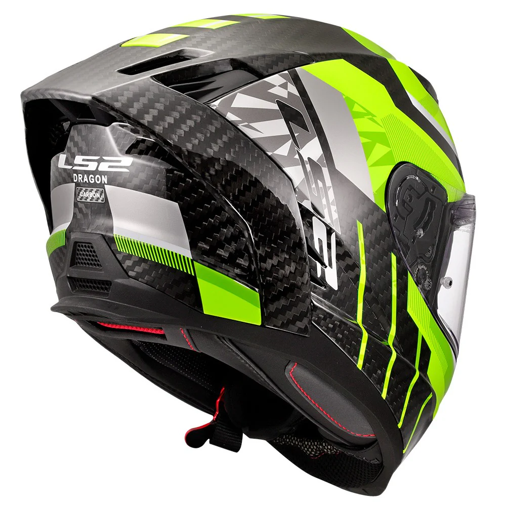 CASCO LS2 FF807 DRAGON CARBON TRAX - AMARILLO