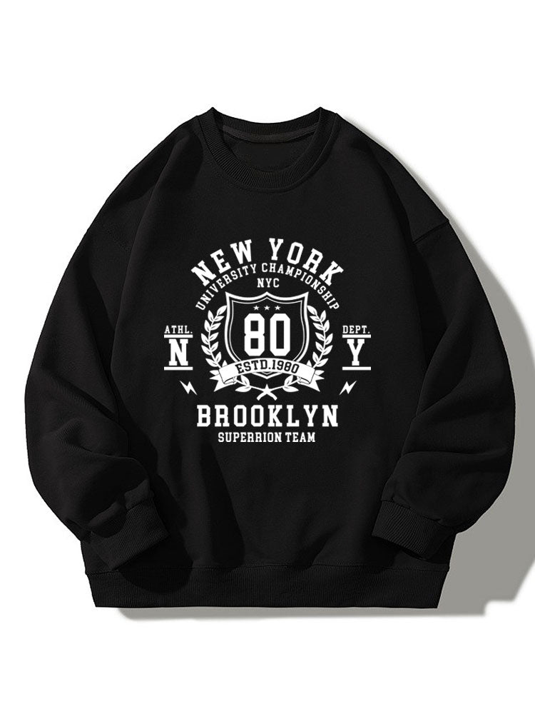 New York Varsity Print Relaxed Sweatshirt