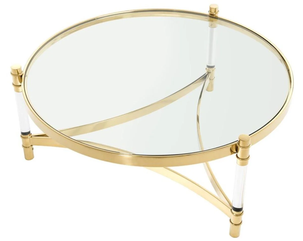 Coffee table / living room table gold Ø 104 x H. 43 cm - luxury living room furniture