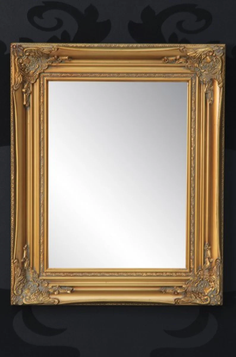 Handmade baroque wall mirror gold antique, height 55 cm, width 45 cm, depth 4 cm - noble & magnificent