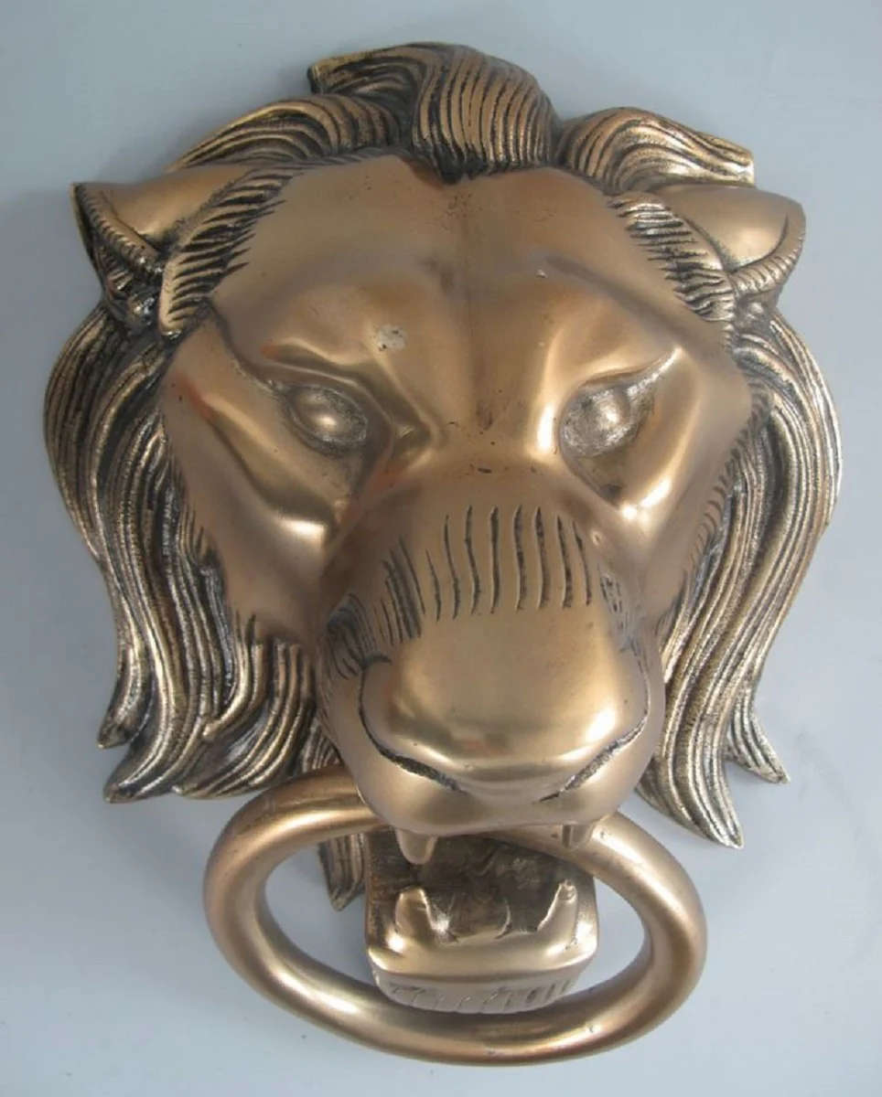 Baroque aluminum door knocker lion bronze H. 40 cm - Baroque decorative accessories