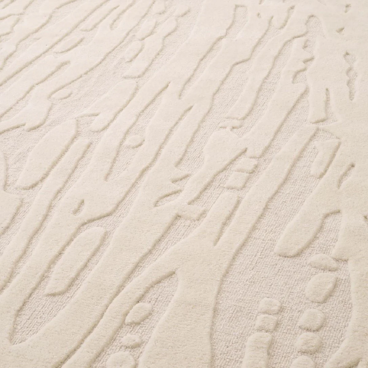 Luxury Ivory Rug - Various Sizes - Hand Tufted Rug - Rectangular Living Room Rug - Luxury Quality