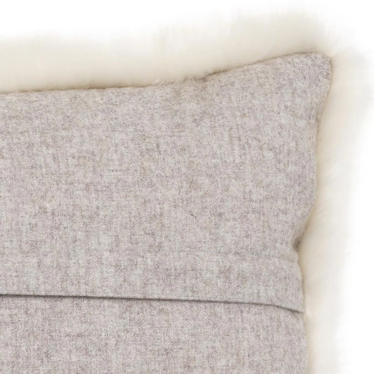 Luxury faux fur cushion white 60 x 40 cm - living room decoration accessories