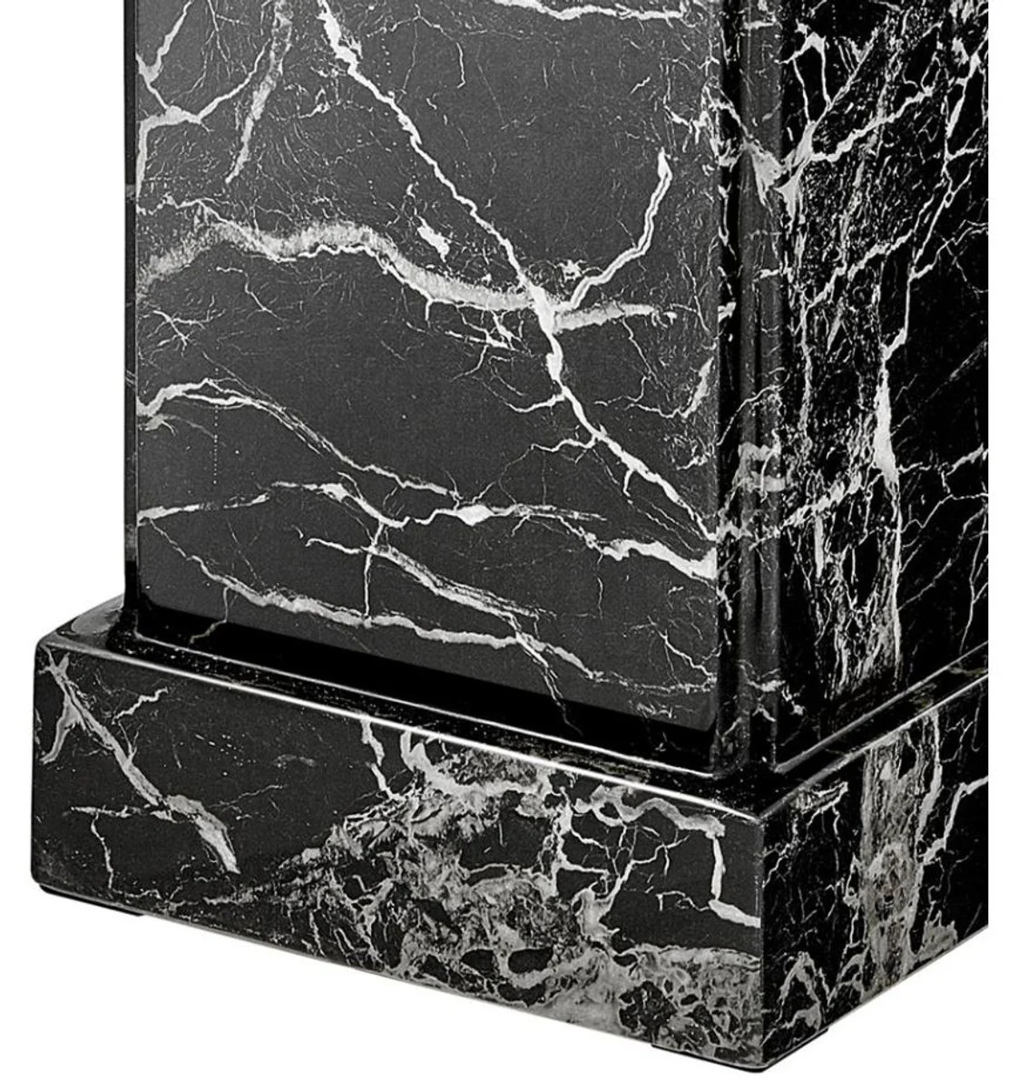 Artificial marble column black 39 x 39 x H. 122 cm - luxury side table