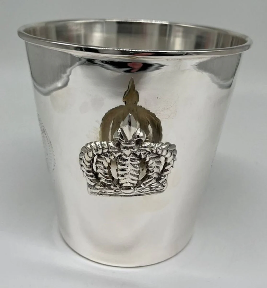 Pompöös by Luxus Baroque Champagne Cooler Crown Silver H. 14 cm - designed by Harald Glööckler