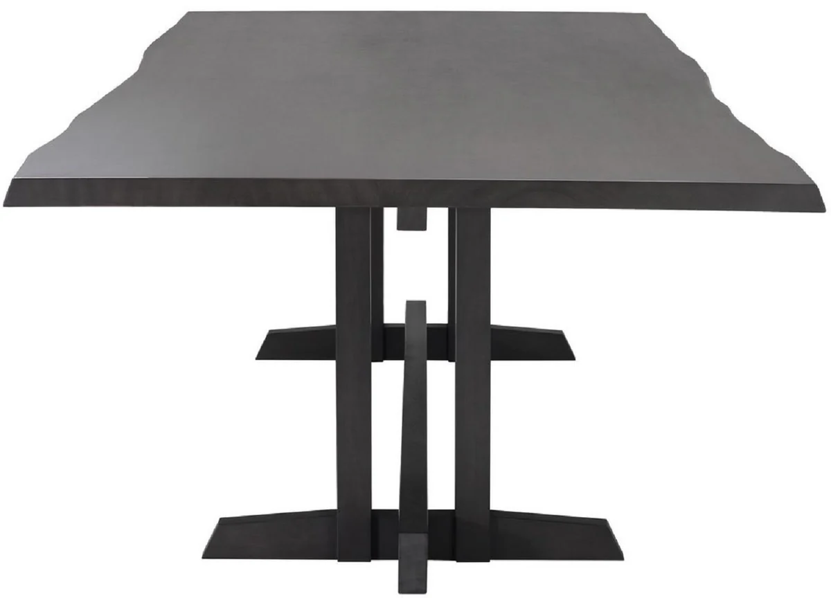 Luxury mahogany dining table mocha colors 290.5 x 128 x H. 77 cm - Solid wood kitchen table - Rectangular dining room table - Luxury dining room furniture