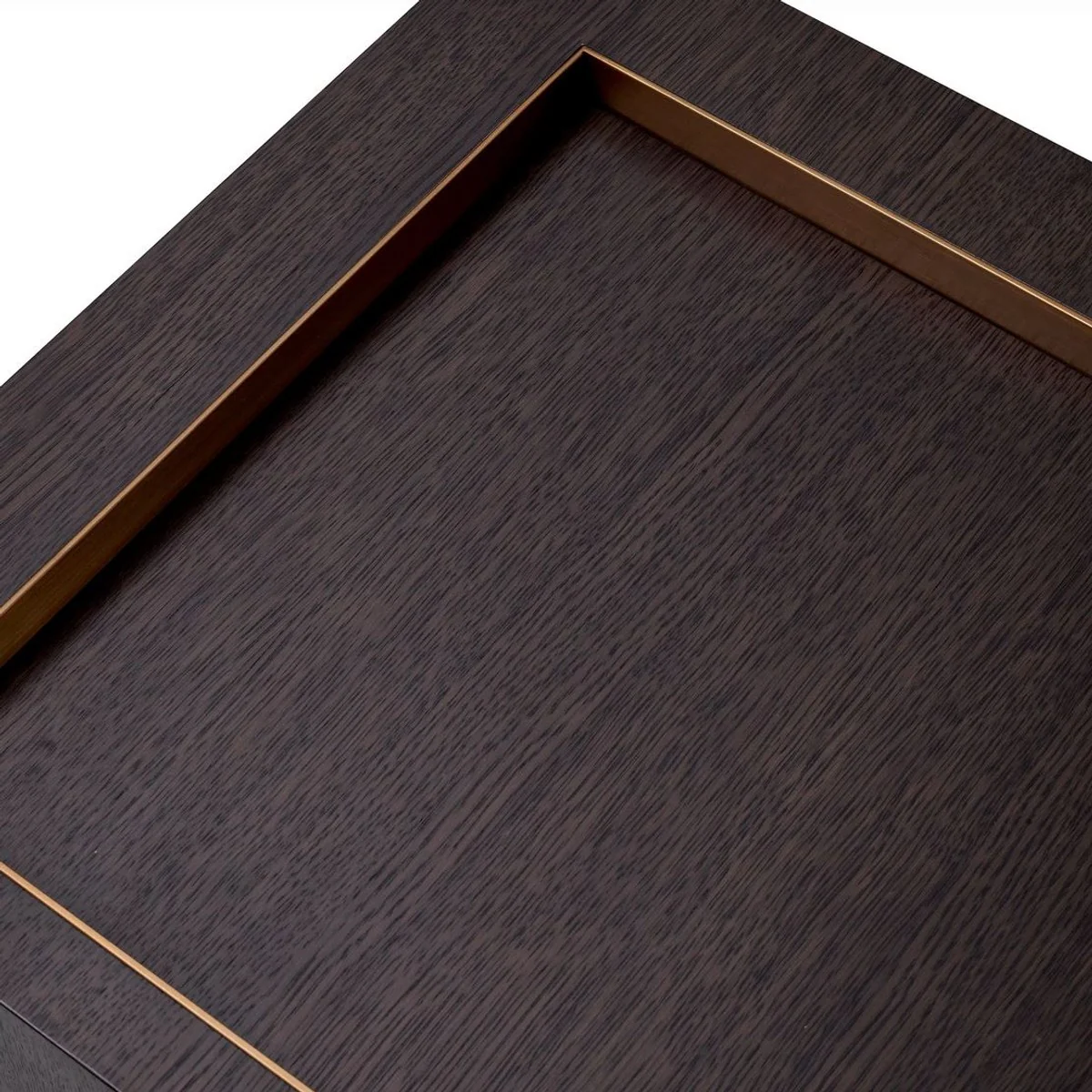 Luxury side table mocha / brass 50 x 50 x H. 50 cm - Square living room table - Living room furniture - Luxury furniture - Luxury furnishings - Living room furnishings