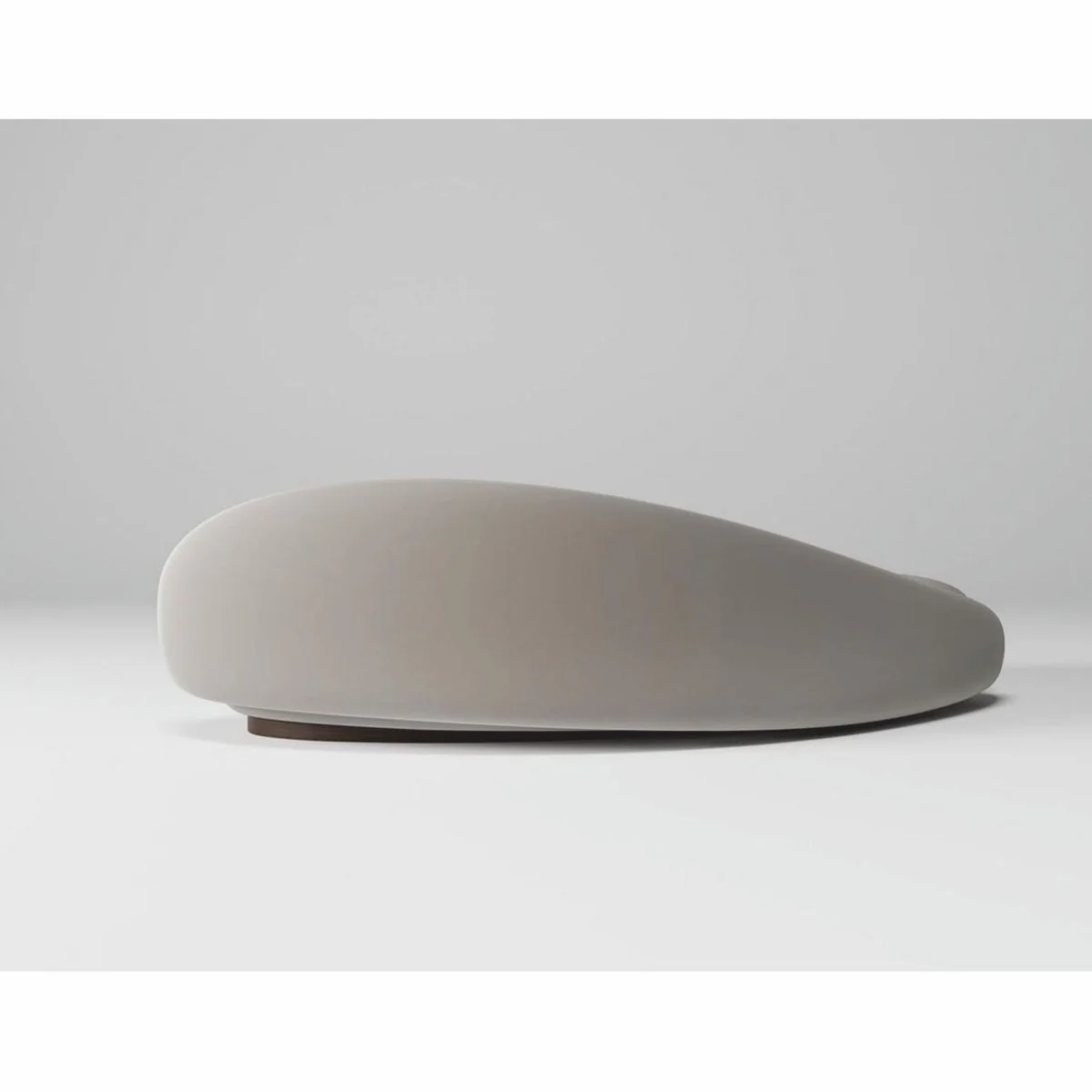 Luxury Velvet Sofa Right Side Gray / Dark Brown 280 cm - Living Room & Hotel Furniture