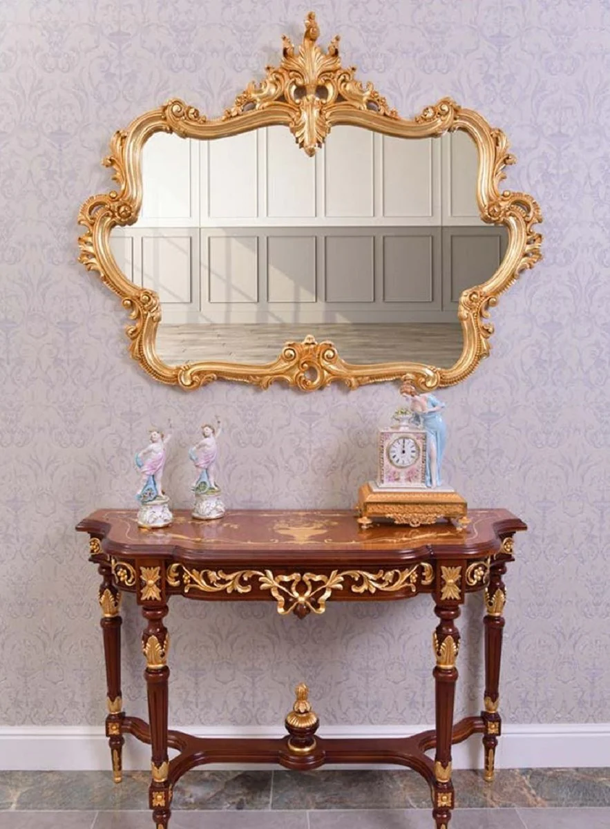 Luxury Baroque Mirror Gold 133 cm - Baroque Style Wall Mirror - Made in Italy