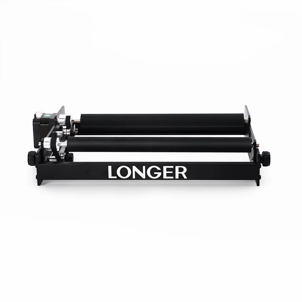 LONGER Laser Engraver Rotary Roller, Y-Axis Rotary Roller 360° Rotation for Laser Engraver Engraving Cylindrical Objects Cups Cans Cups Bottles, Adjustable 6-200mm Diameter