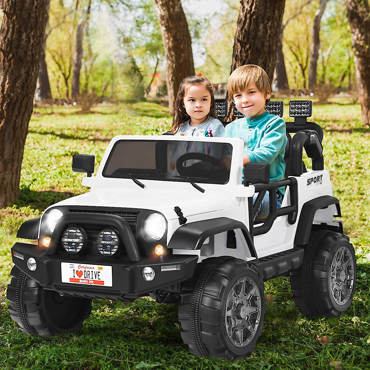 Electric car Jeep 2 seater with 3 speeds white