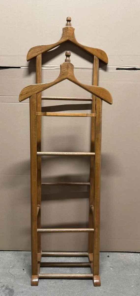 Luxury solid wood coat stand brown H. 147 cm - wardrobe furniture