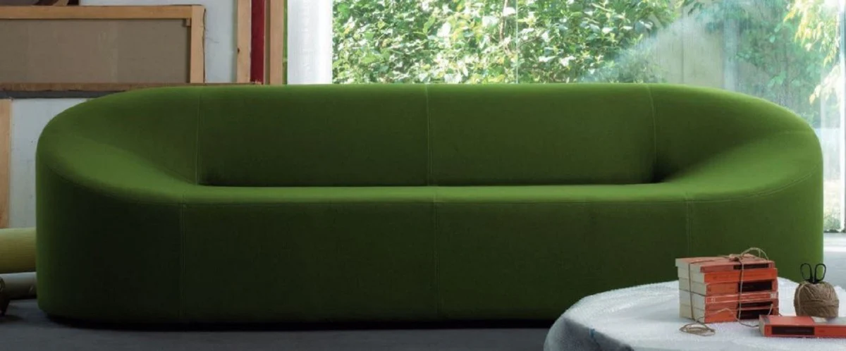 Designer sofa green 315 x 82 x H. 70 cm - living room sofa - loft sofa - hotel sofa - lobby sofa - luxury quality