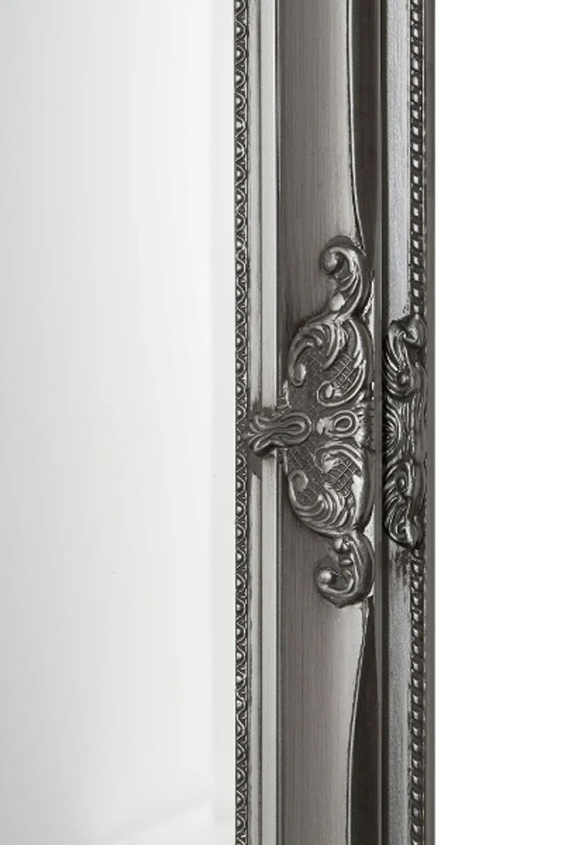 Baroque mirror silver with beautiful antique decorations H. 162 cm - handmade