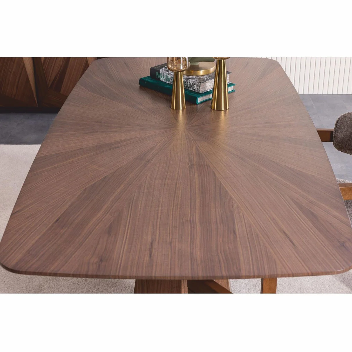 Luxury solid wood dining table brown 190 cm - Hotel & Dining Room Furniture