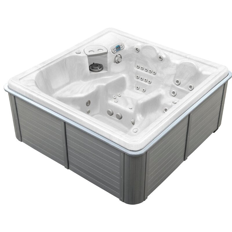 Thermospas 4 - Person 42 - Jet Acrylic Square Hot Tub with Ozonator