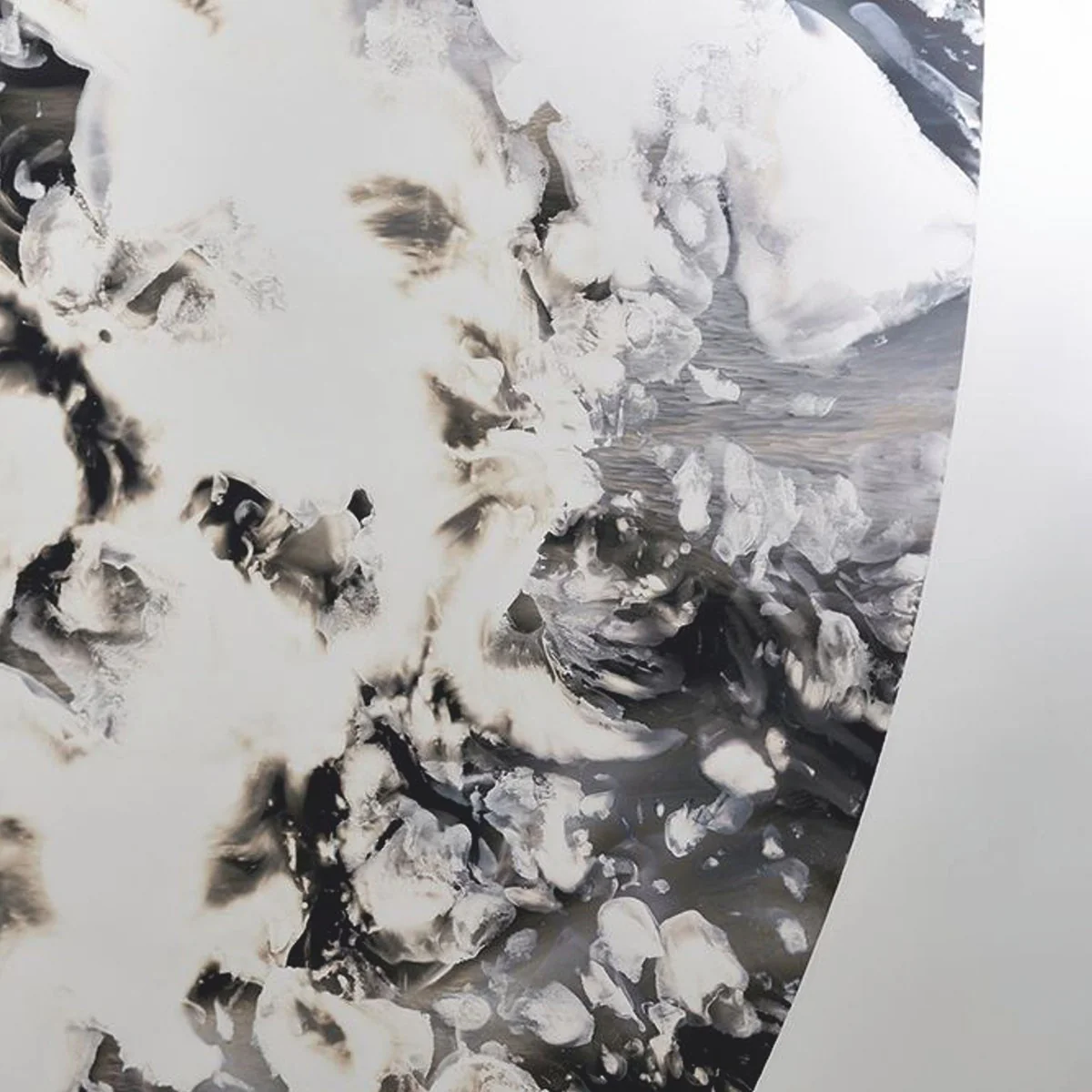 Luxury wall mirror black / silver 100 cm - Luxury Interior