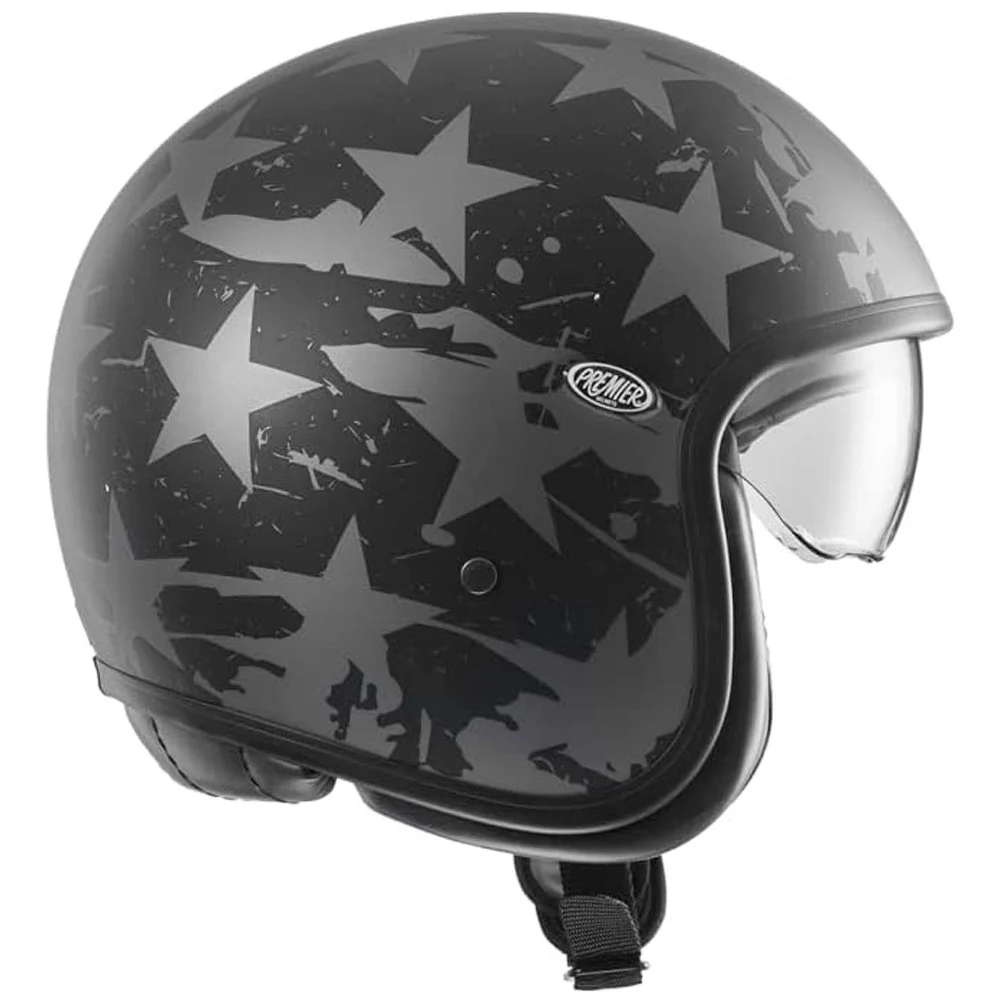 CASCO JET PREMIER VINTAGE US 17 BM - GRIS / NEGRO