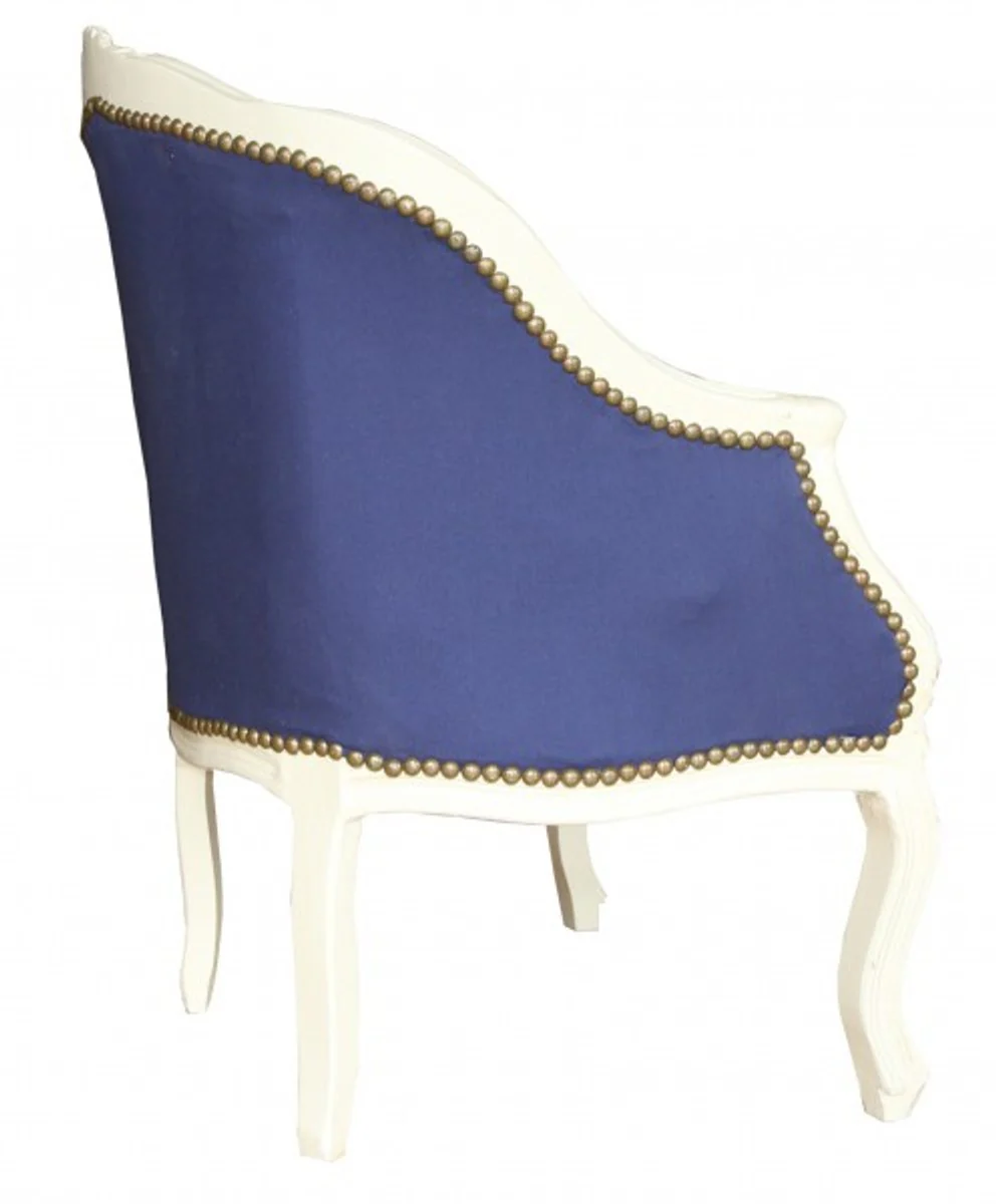 Baroque ladies salon armchair Union Jack / cream - furniture antique style - England flag