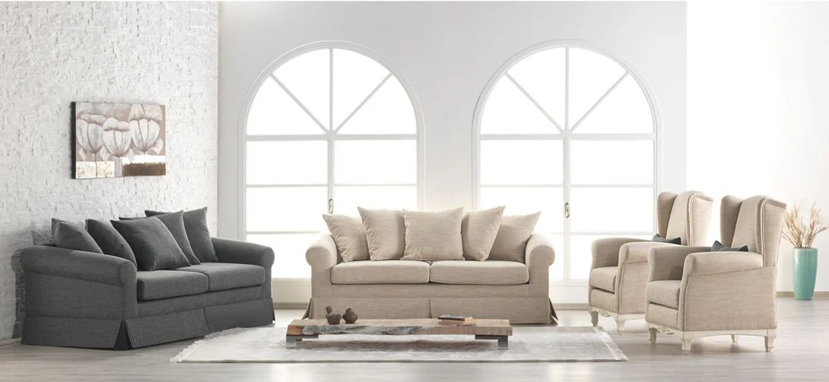 Designer Bergere Armchair Marbella Cream - Hotel Furniture