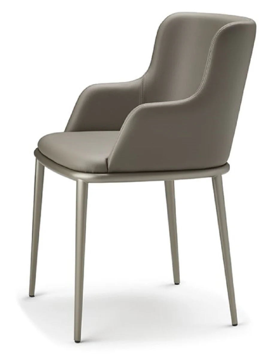 Luxury Dining Chair Set of 8 Gray / Titanium Colors - Luxury Dining Room & Restaurant Furniture - Luxury Quality - Made in Italy