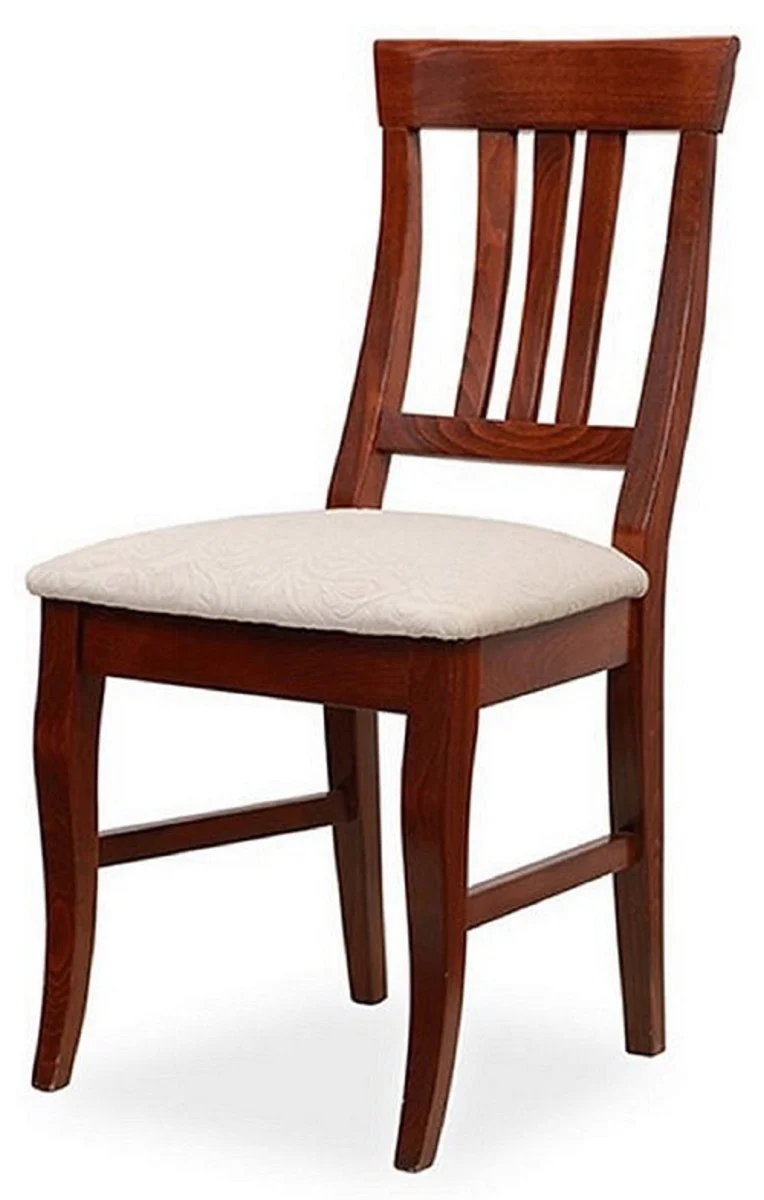 Biedermeier dining room chair set of 4 light gray / dark brown 43 x 52 x H. 96 cm - Solid wood kitchen chairs - Solid wood dining room furniture - Biedermeier dining room furniture