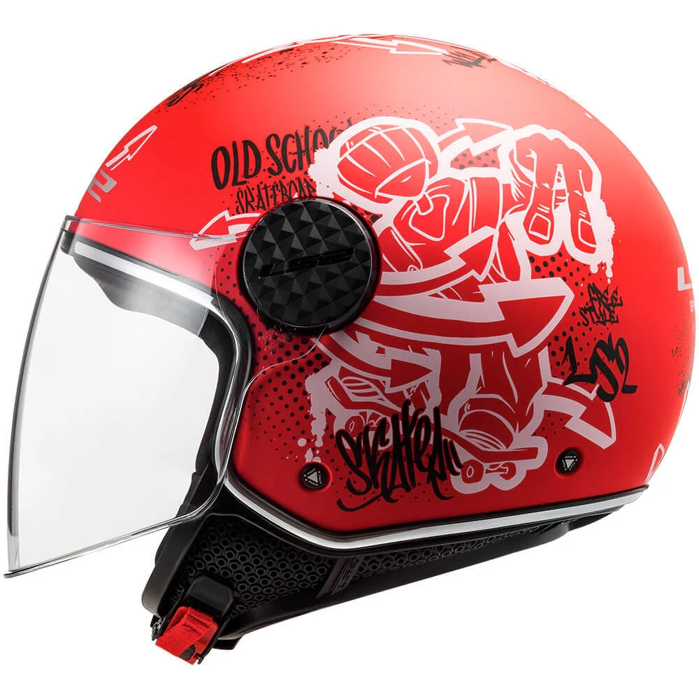 CASCO JET LS2 of558 SPHERE LUX SKATER - ROJO