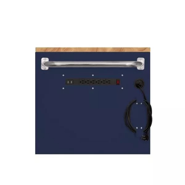 52 IN. 9-DRAWER MOBILE WORKBENCH IN GLOSS BLUE