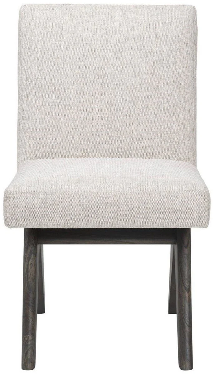 Luxury dining room chair natural color / brown 48 x 54 x H. 86 cm - solid wood kitchen chair - luxury dining room furniture