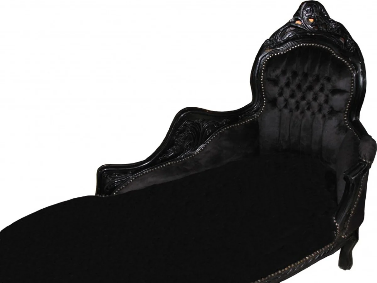 Baroque Chaise Longue King Black / Black Mod2