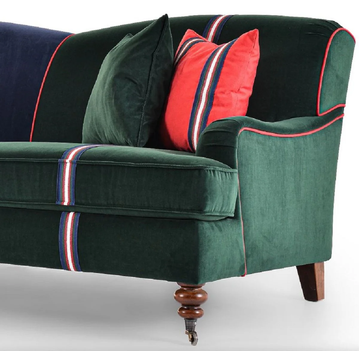 Luxury sofa blue / green / red / white / brown 206.5 x 100 x H. 87 cm - living room sofa - hotel sofa - living room furniture - living room furnishings - hotel furniture - luxury furniture