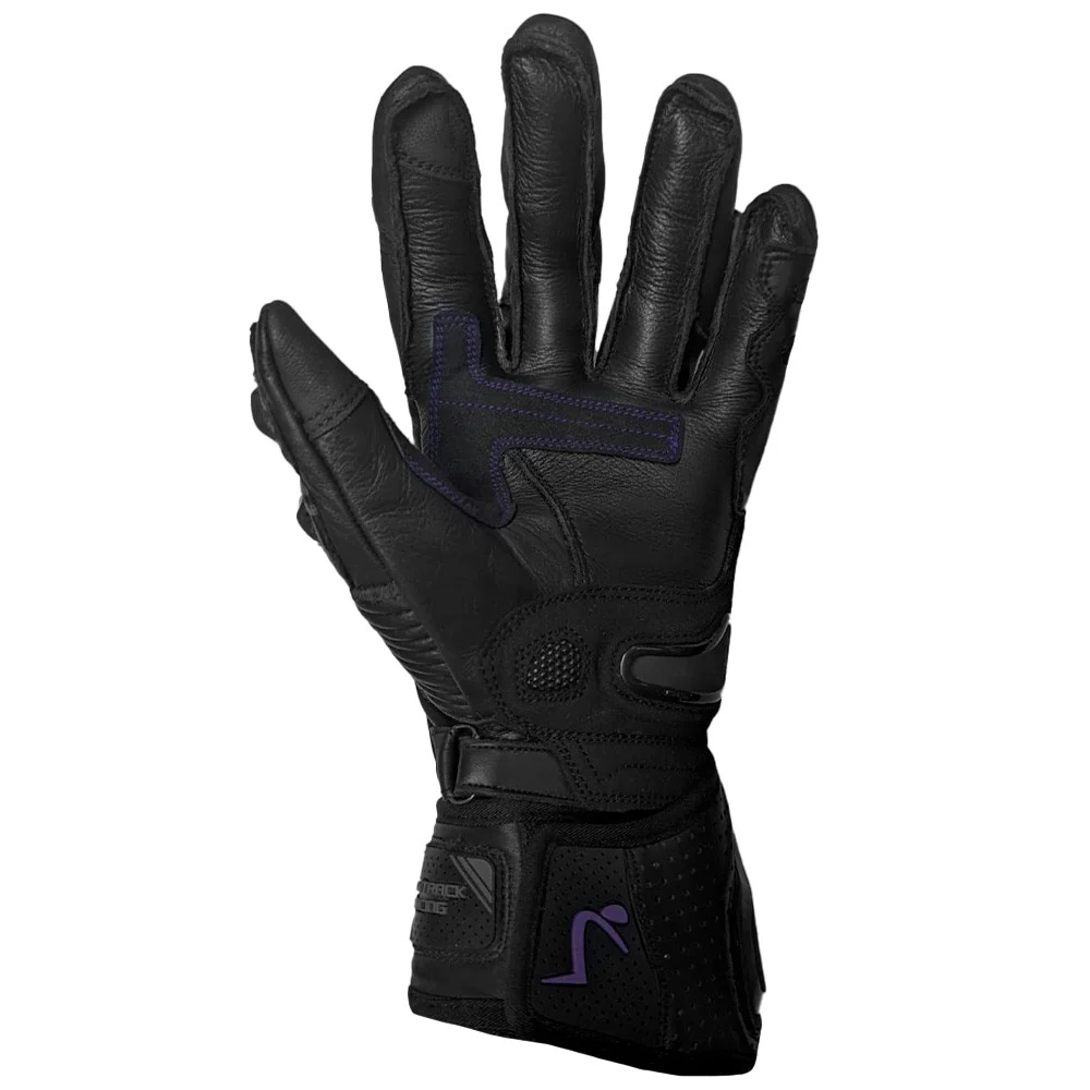 SUMMER OUT TRACK RACING LADY GLOVES - BLACK / LILAC