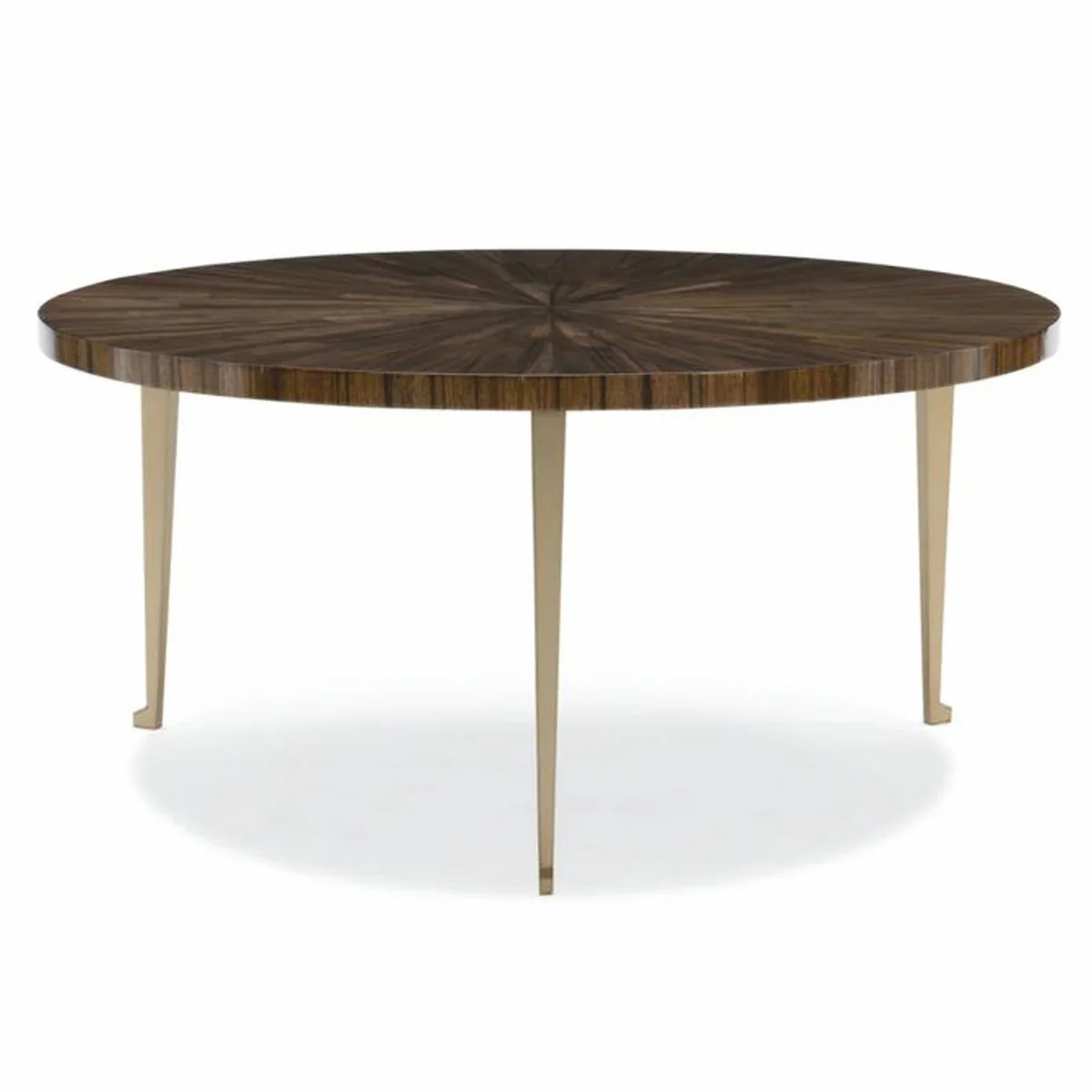Luxury coffee table brown / gold Ø 96 cm - round living room table