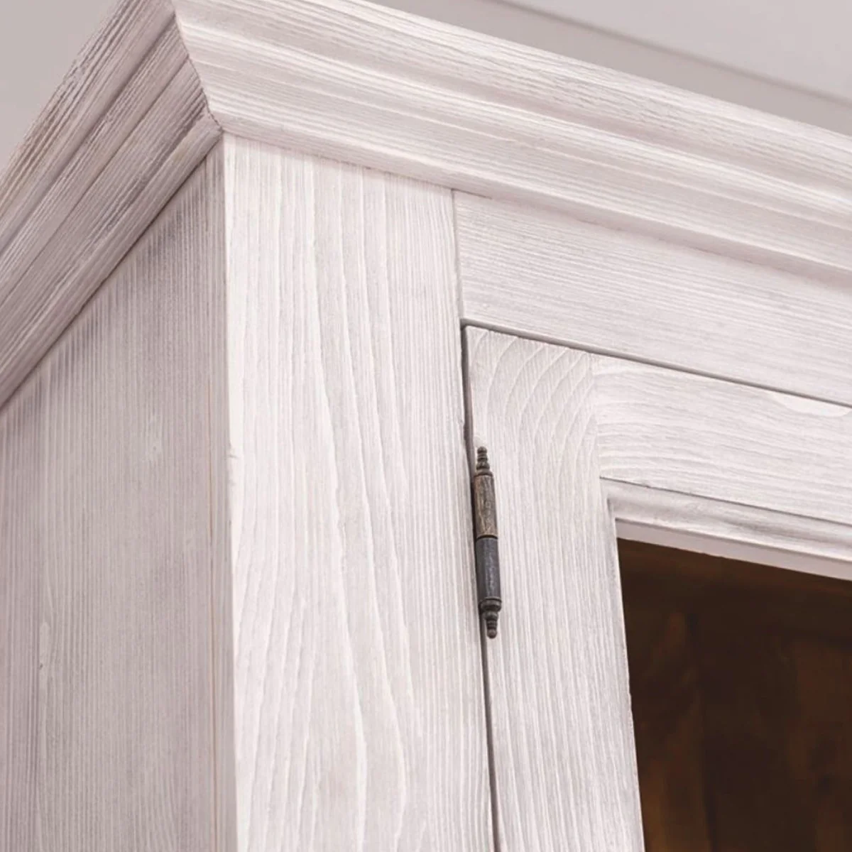 Country house style dining room cabinet light gray / brown 245 cm - dining room furniture