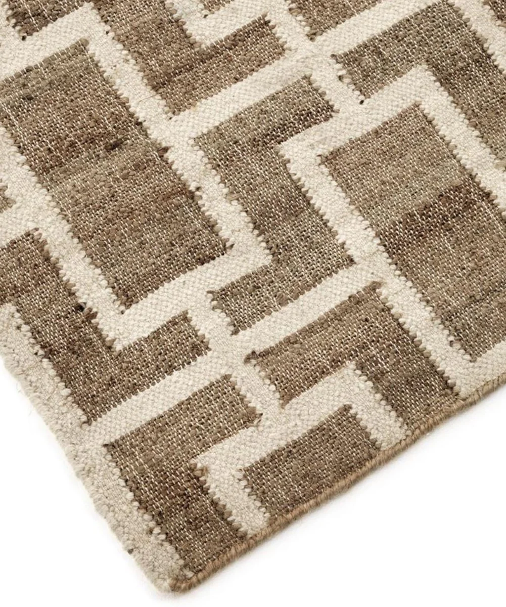 Luxury jute carpet natural colors / white 300 x 400 cm - luxury living room accessories