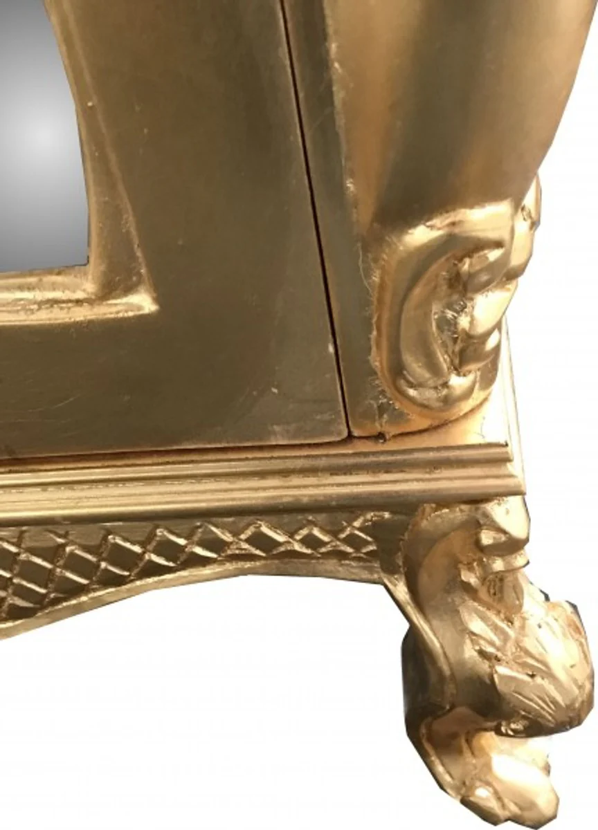 Baroque wardrobe gold W 110 x H 230 cm bedroom cupboard - antique style