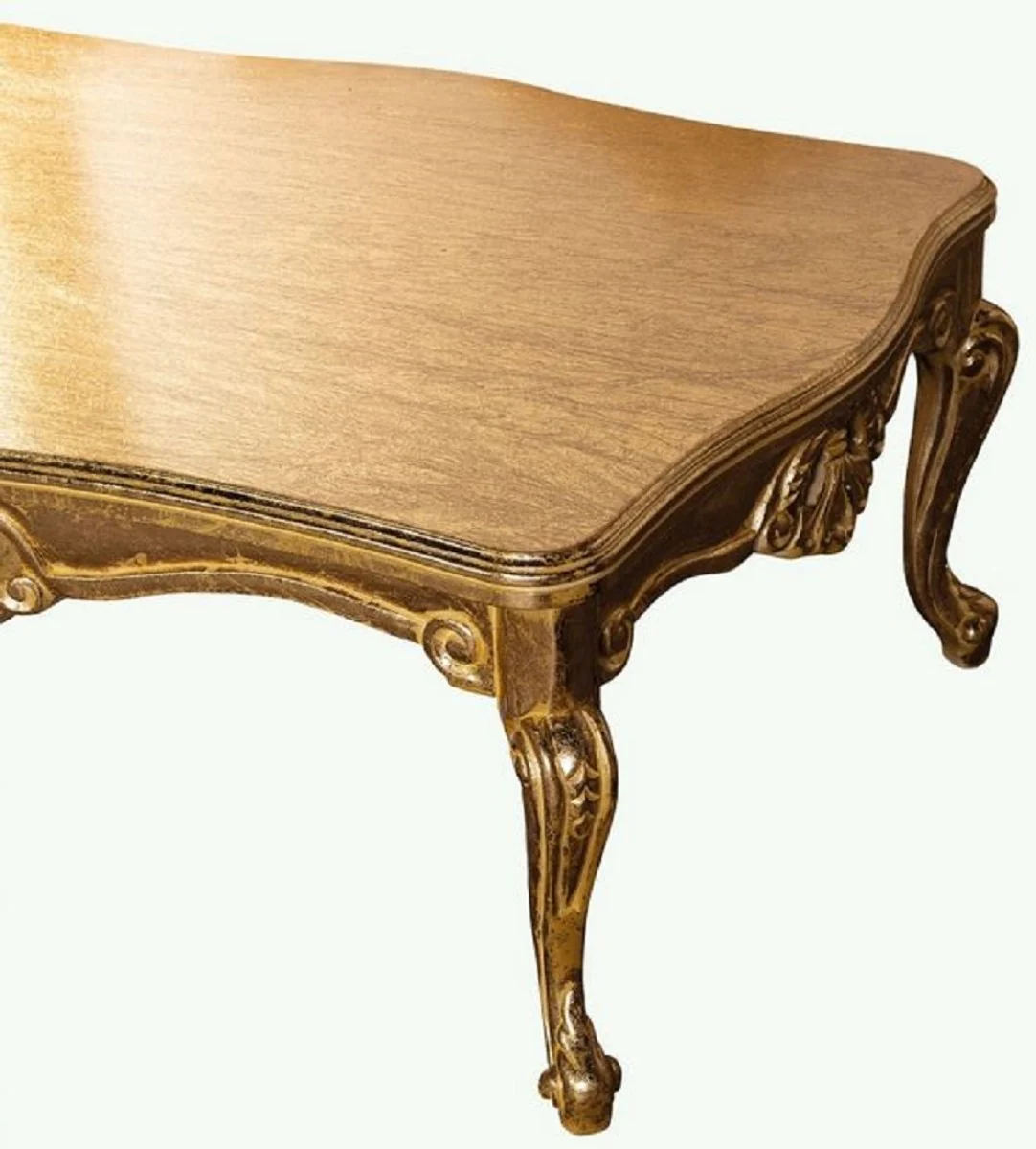 Luxury Baroque Coffee Table Gold - Solid Wood Living Room Table in Baroque Style - Baroque Living Room Furniture - Noble & Magnificent