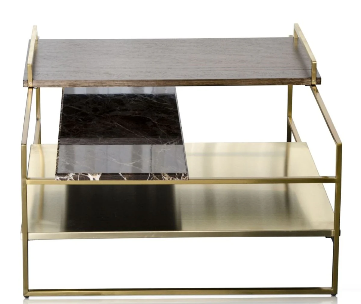 Luxury coffee table gold 60 x 60 x H. 36.5 cm - designer living room table