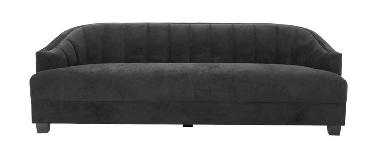 Luxury living room sofa in black 230 x 90 x H. 75 cm - luxury furniture