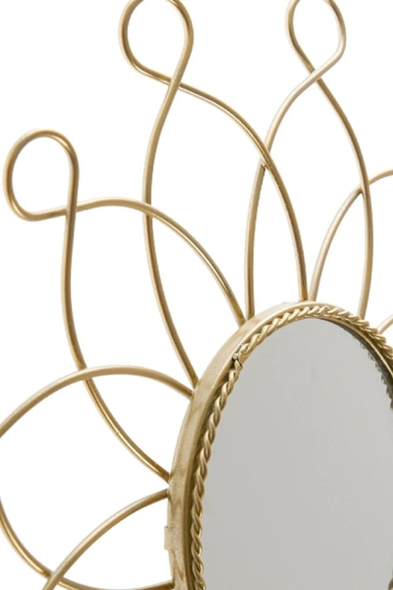 Designer metal mirror set gold Ø 25 cm - wall mirror set of 3