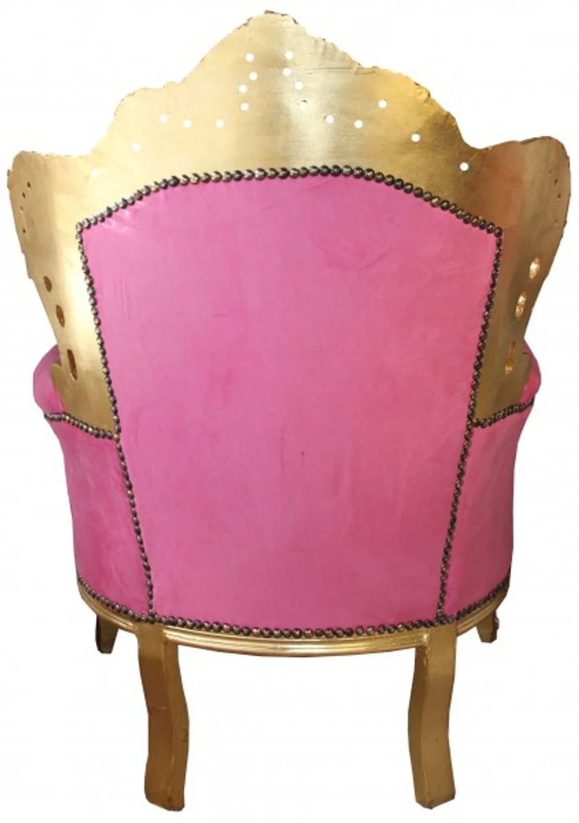 Baroque armchair King Pink / Gold - furniture in antique style