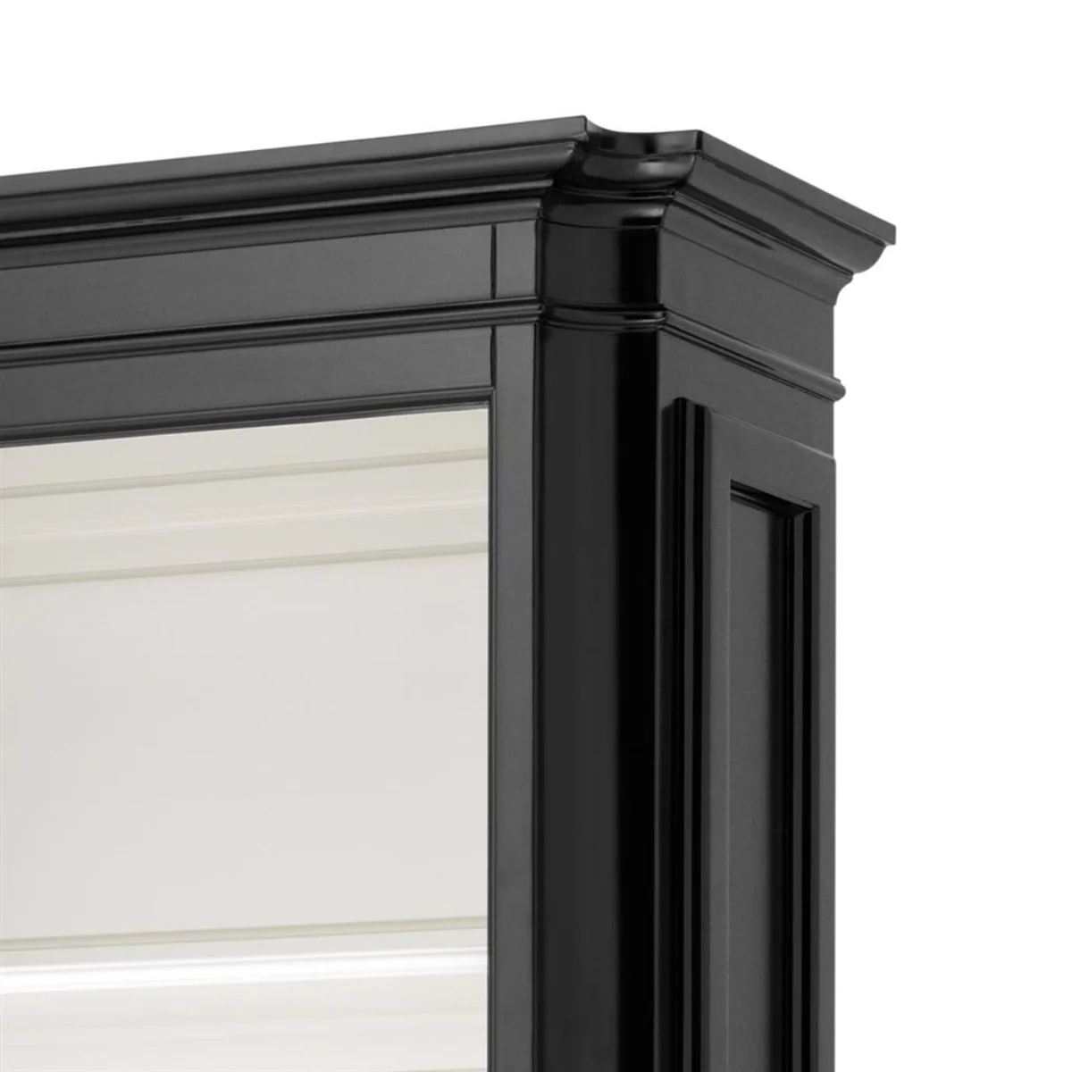 Luxury books cabinet black living room cabinet baroque art nouveau rococo showcase shop furniture