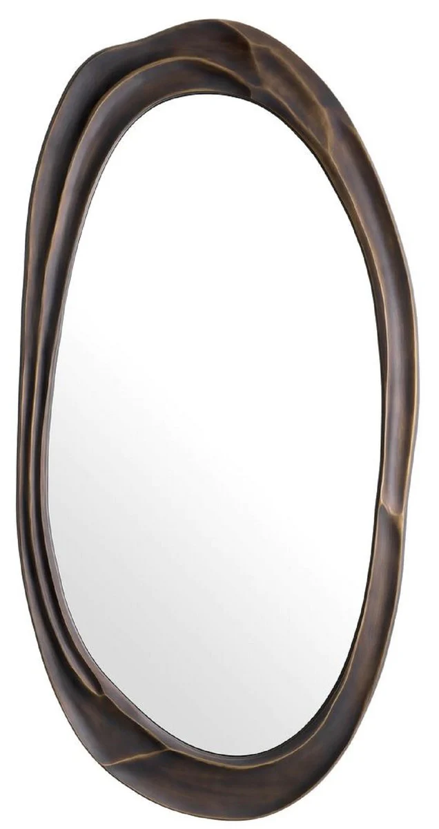 Luxury wall mirror bronze 71.5 x 4 x H. 144 cm - aluminum living room mirror - bedroom mirror - cloakroom mirror - luxury furniture - luxury interior