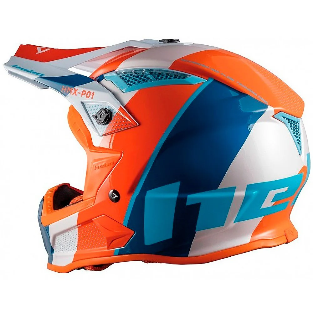CROSS / ENDURO HELMET HEBO RIPPLE ORANGE / WHITE / BLUE