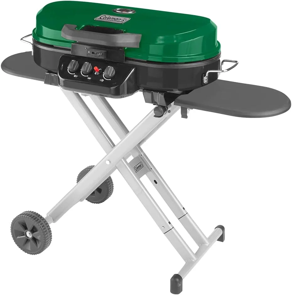 RoadTrip 285 Portable Stand-Up Propane Grill with 3 Adjustable Burners & Instastart Ignition, 20,000 BTUs of Power for Outdoor Cooking, Camping, Tailgating, Grilling, BBQs, & More