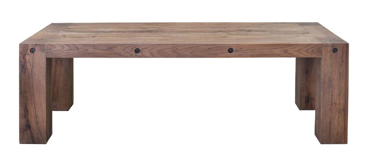 Country House Style Solid Wood Dining Table Brown - Various Sizes - Dining Room Furniture