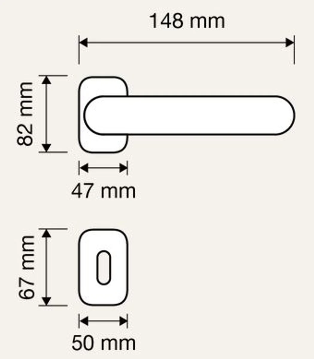 Baroque door handle set brass patinated 14.8 x H. 8.2 cm - Baroque style furniture