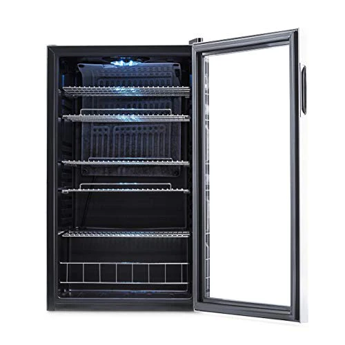 Beverage Refrigerator Cooler | 126 Cans Free Standing with Right Hinge Glass Door