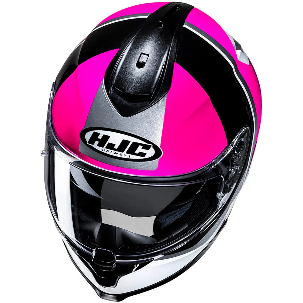 HJC C70N ALIA HELMET - BLACK / WHITE / PINK