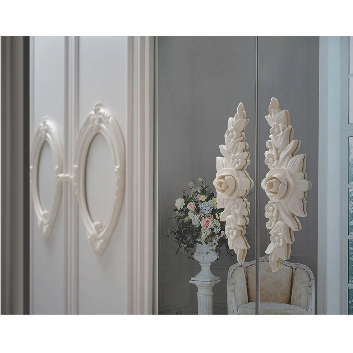 Luxury Baroque Bedroom Cabinet Cream 261 cm - Baroque Bedroom Furniture